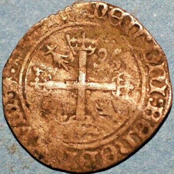 French European Medieval Templar Silver Coin ND (W339) - Picture 3 of 4